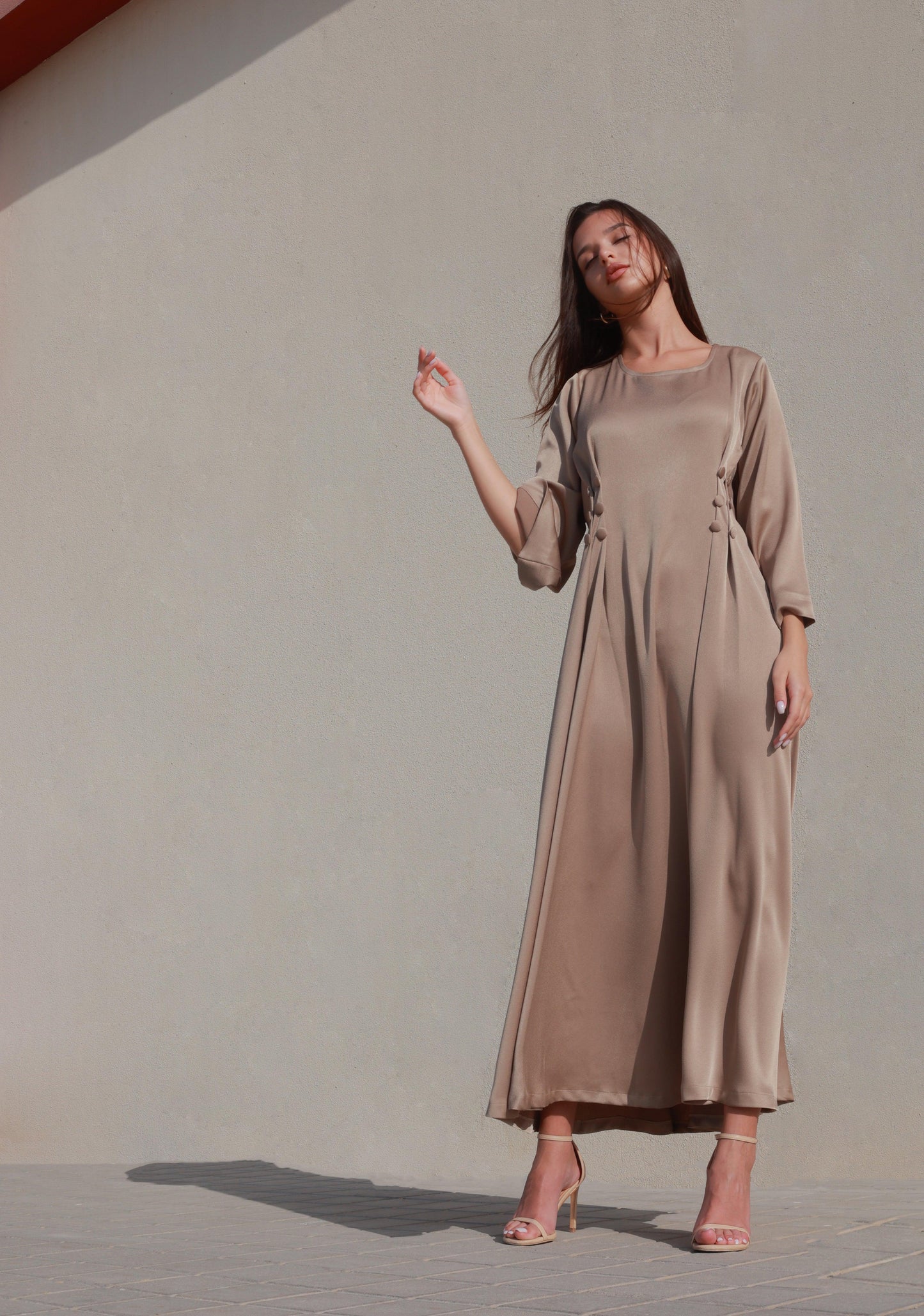 Bousaada Kaftan - Rosy Brown - Hayaa0fficial