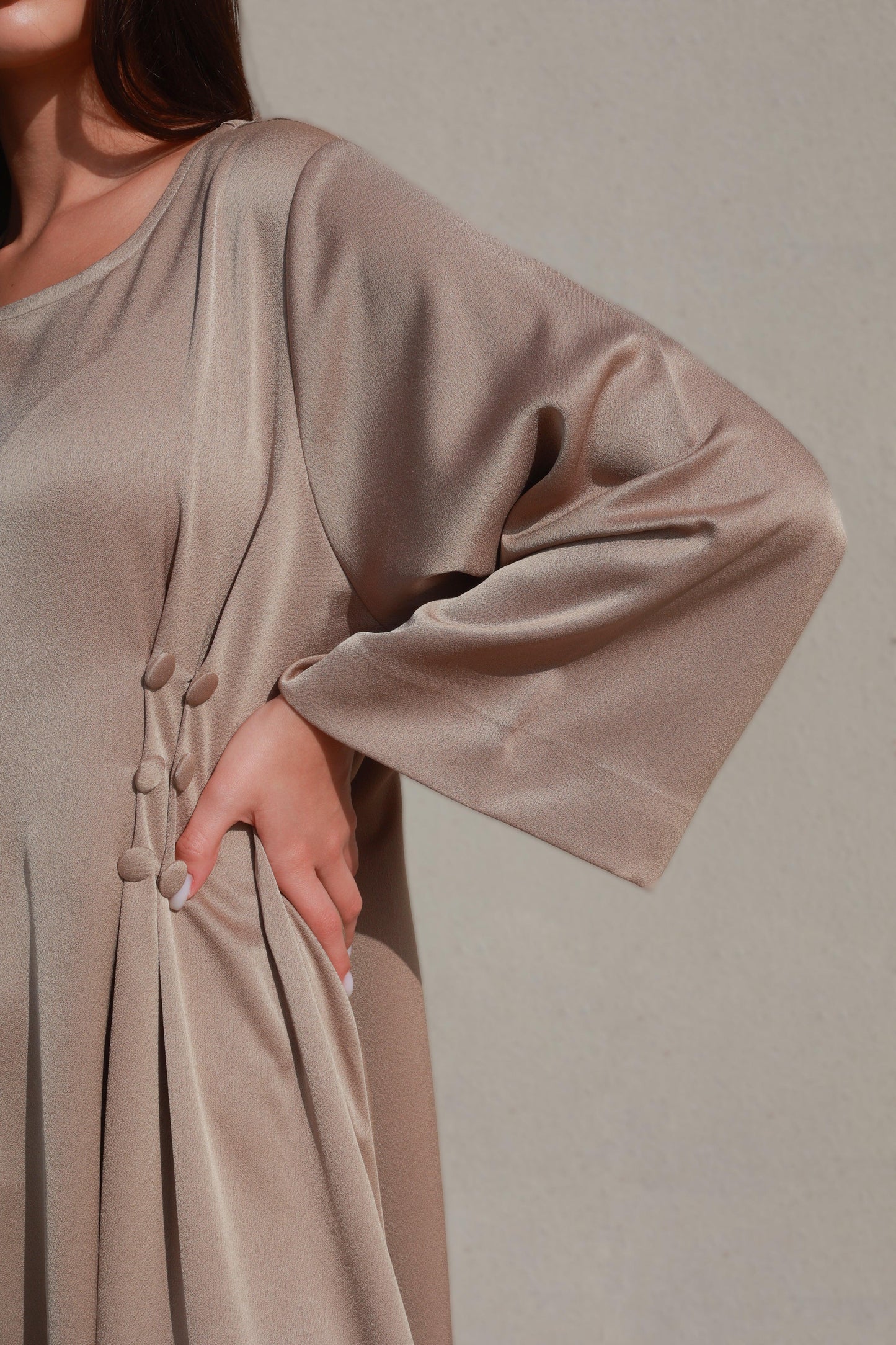 Bousaada Kaftan - Rosy Brown - Hayaa0fficial