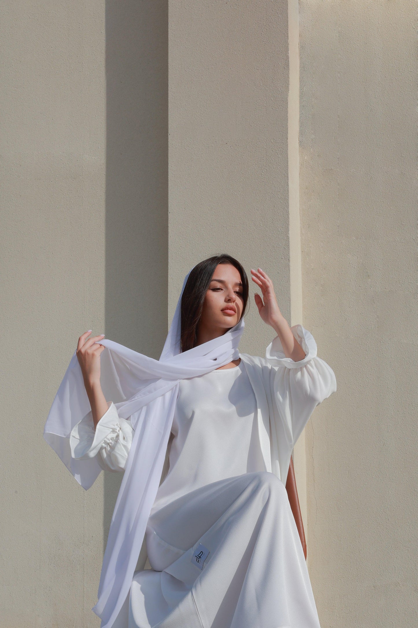 Bousaada Abaya Set - White - Hayaa0fficial