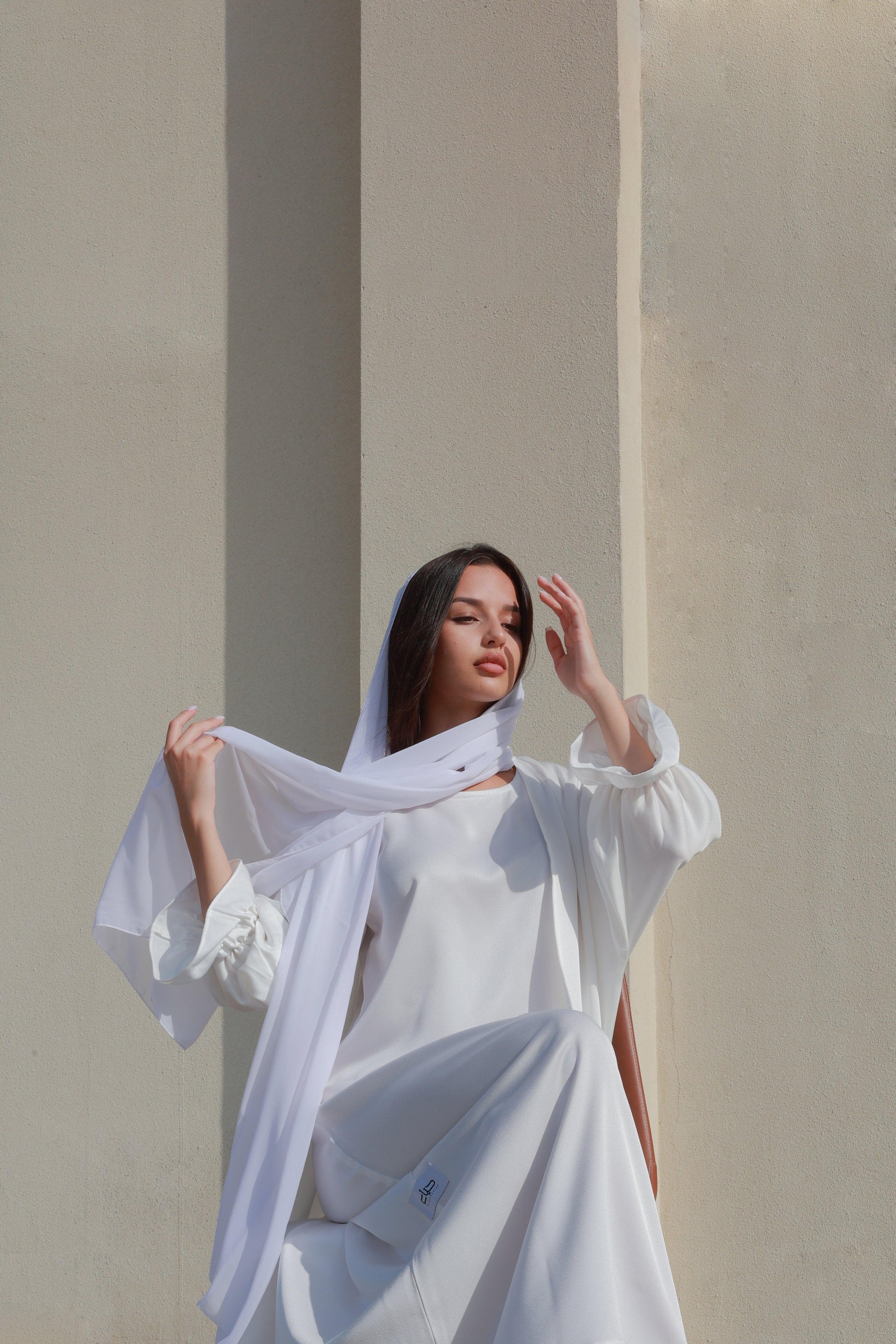 Bousaada Abaya Set - White - Hayaa0fficial