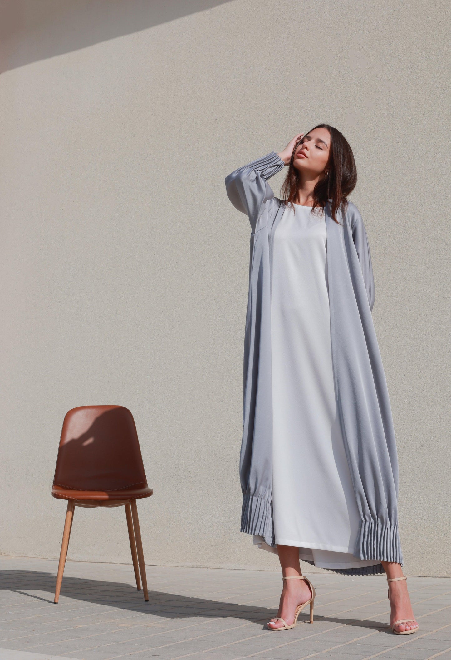 Bousaada Abaya Set - Grey - Hayaa0fficial