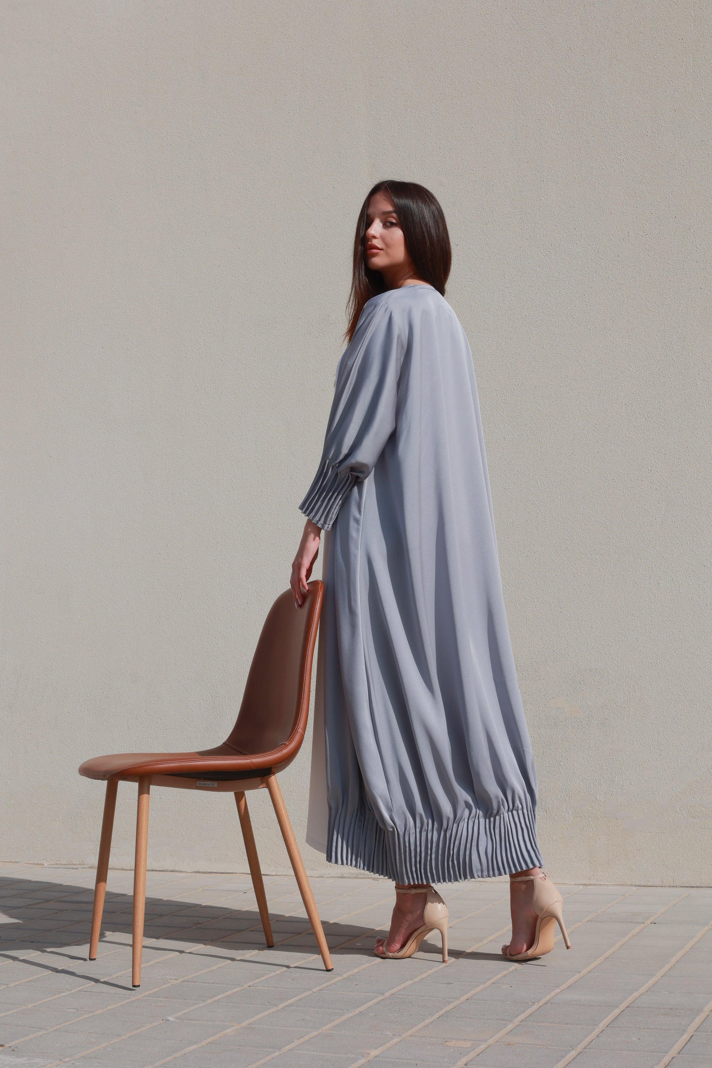 Bousaada Abaya Set - Grey - Hayaa0fficial
