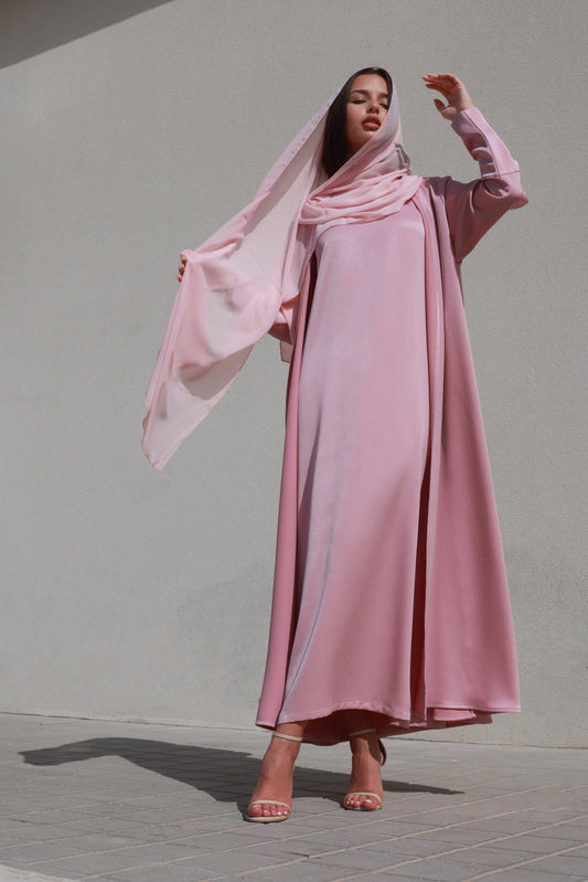 Bousaada Abaya Set - Bright Pink - Hayaa0fficial