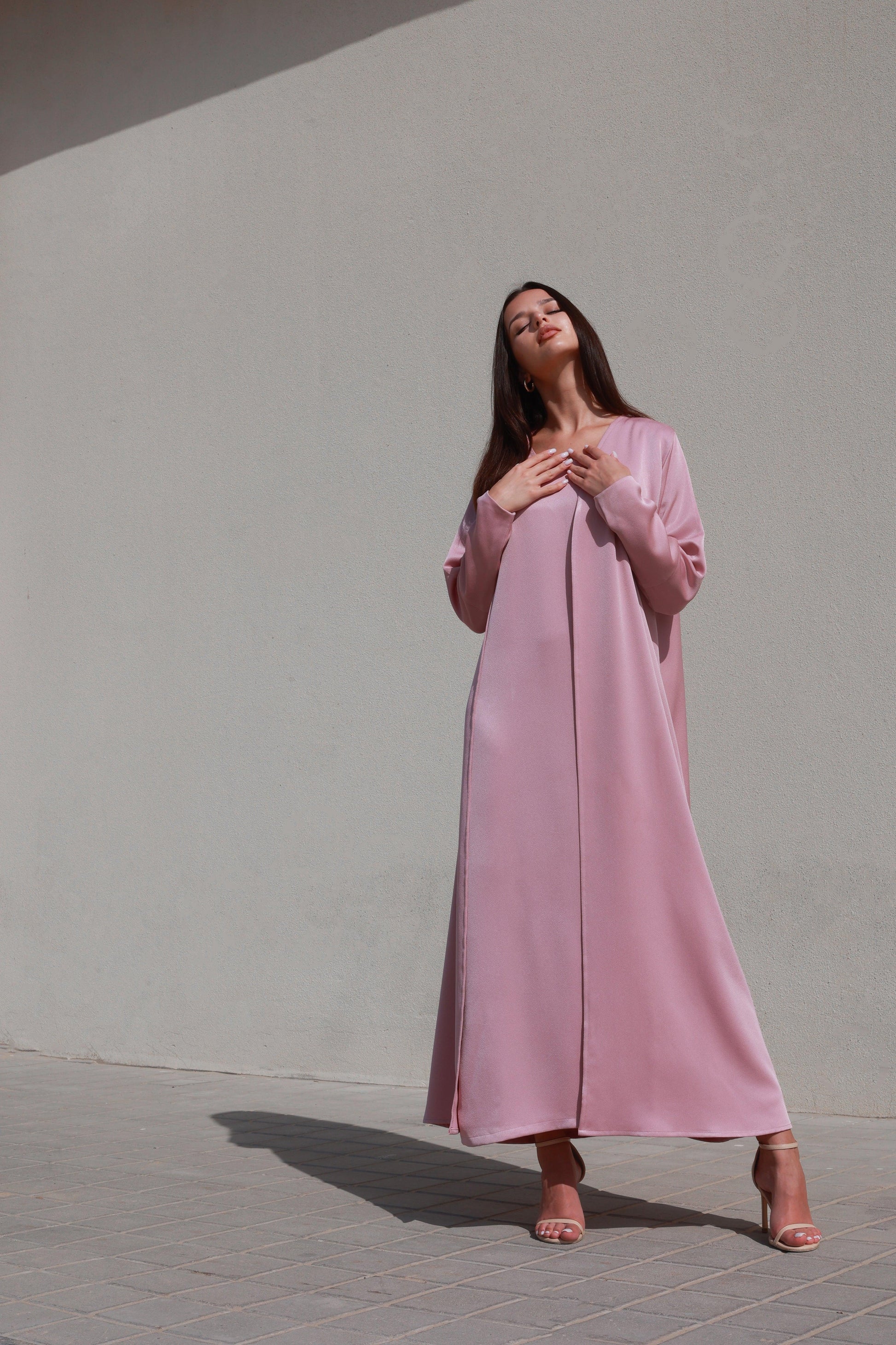 Bousaada Abaya Set - Bright Pink - Hayaa0fficial