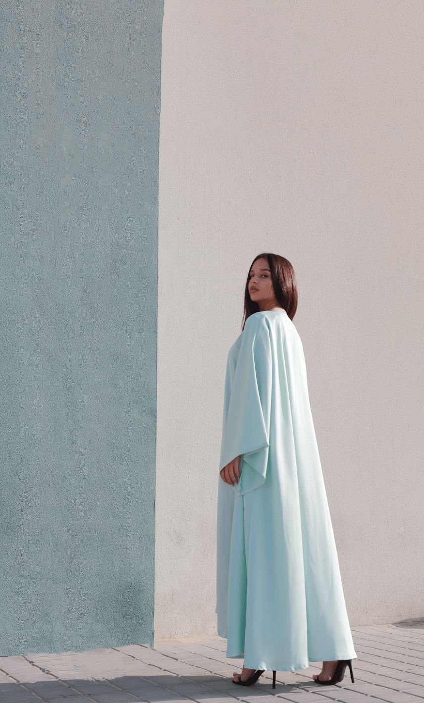Bousaada Abaya Set - Playful Mint Green - Hayaa0fficial