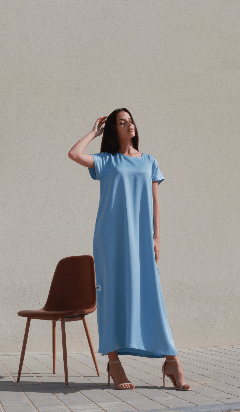 Bousaada Abaya Set - Sky blue - Hayaa0fficial