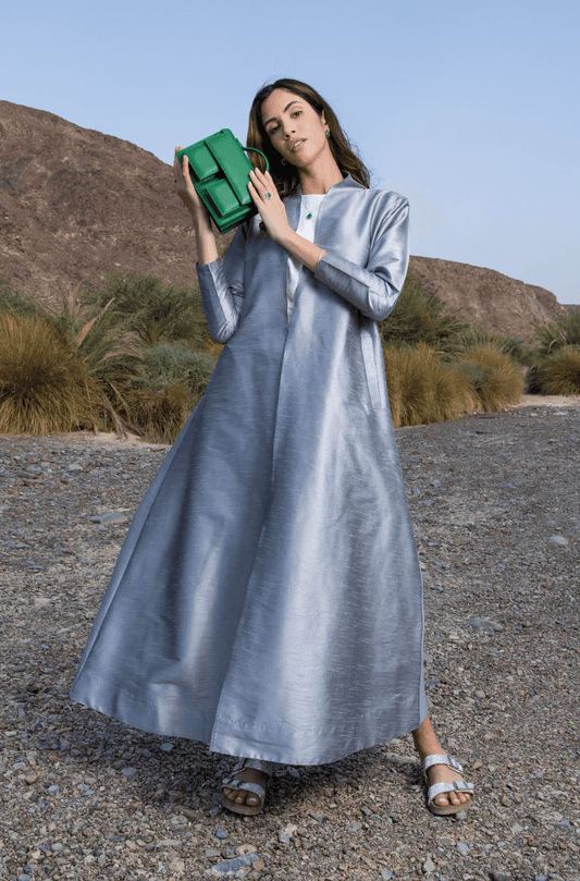 Algiers Abaya - Grey Blue - Hayaa0fficial